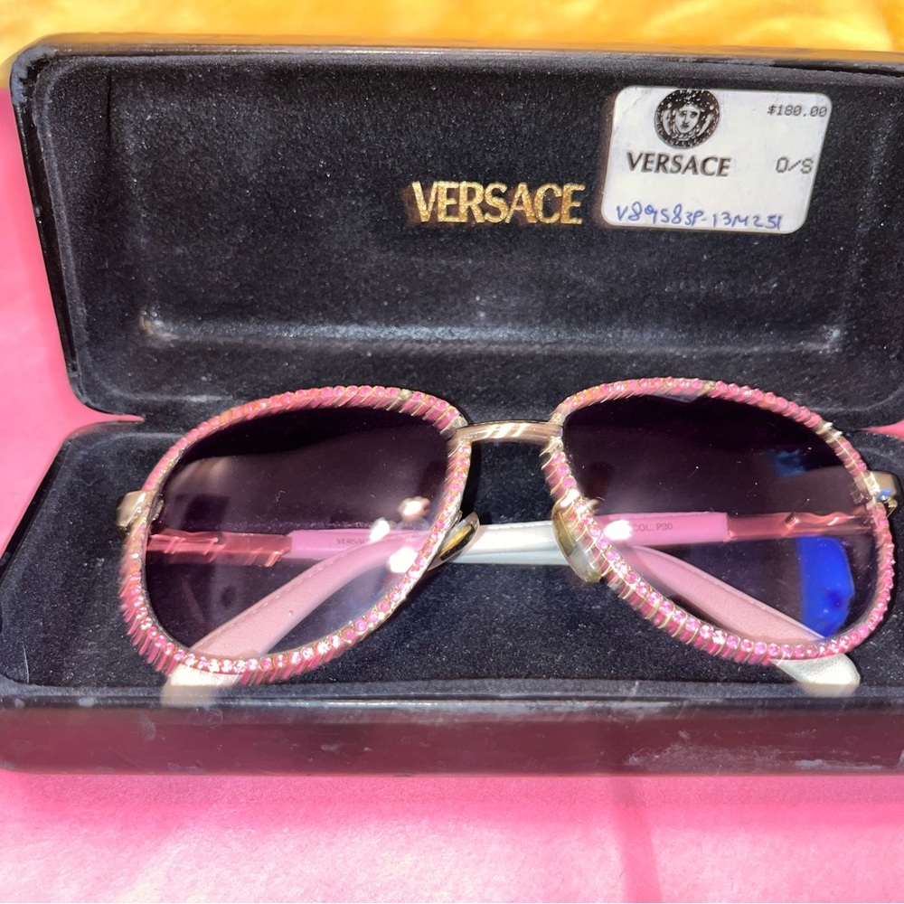Versace Pink and Gold Sunglasses